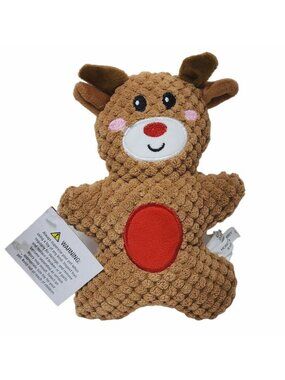 NWT Hobby Lobby Christmas Reindeer Crinkle Pet Dog Cat Toy Plush Stuffed Animal